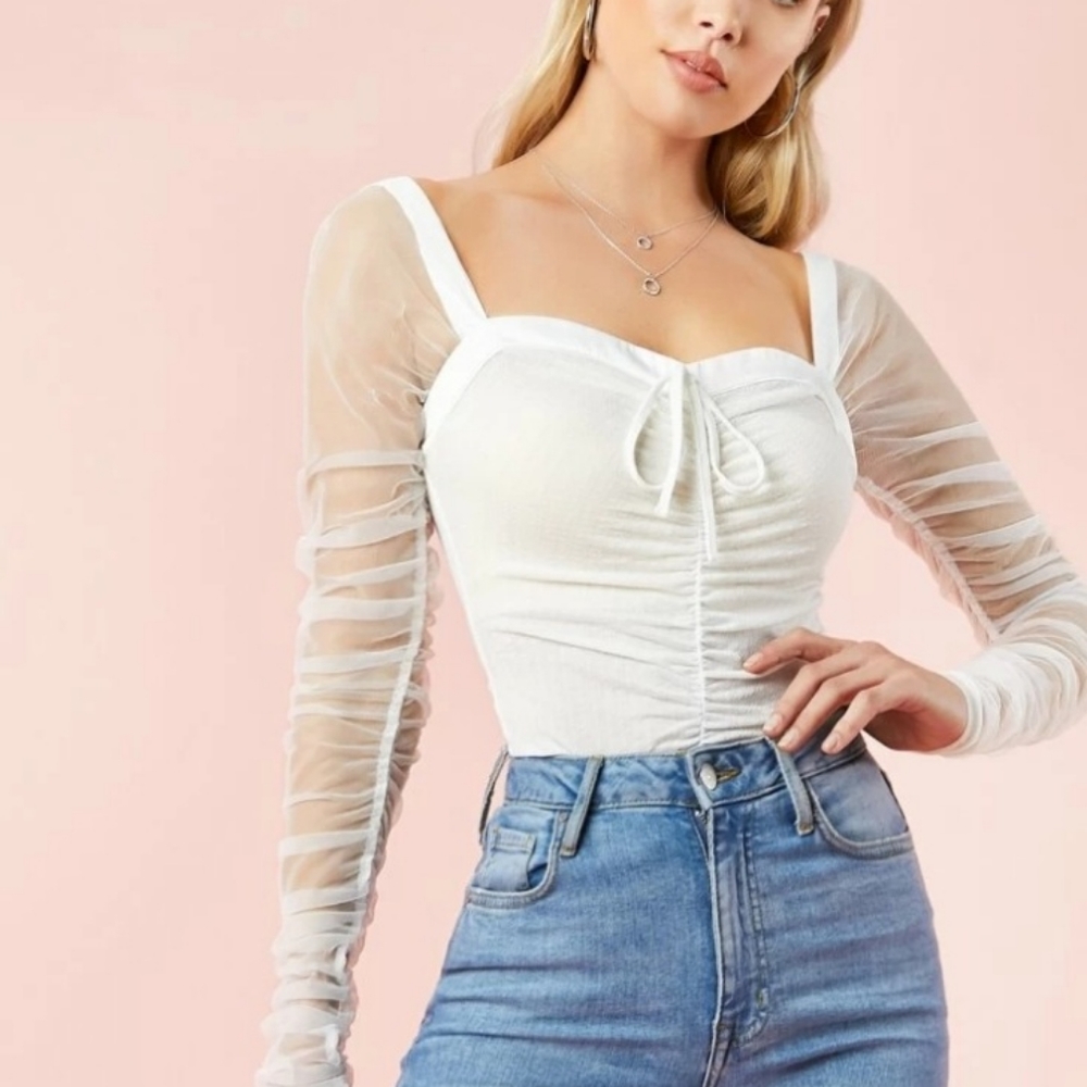 Shein Long Sleeve Crop Top (Small)